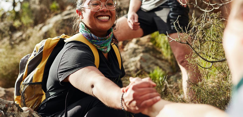 Woman hiking